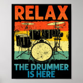 Poster Funny Drumming Art For Men Women Drumline Drum Set (Devant)