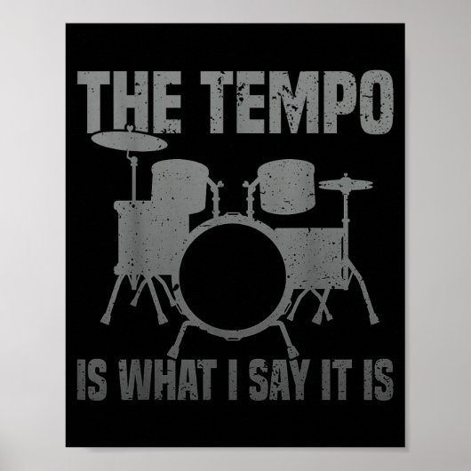 Poster Funny Drumming Art For Men Women Drumline Drum Set (Devant)