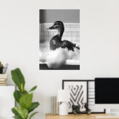 Poster Funny Duck Bubble Bath Print, Bathroom Wall Art (Bureau à domicile)