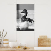 Poster Funny Duck Bubble Bath Print, Bathroom Wall Art (Cuisine)