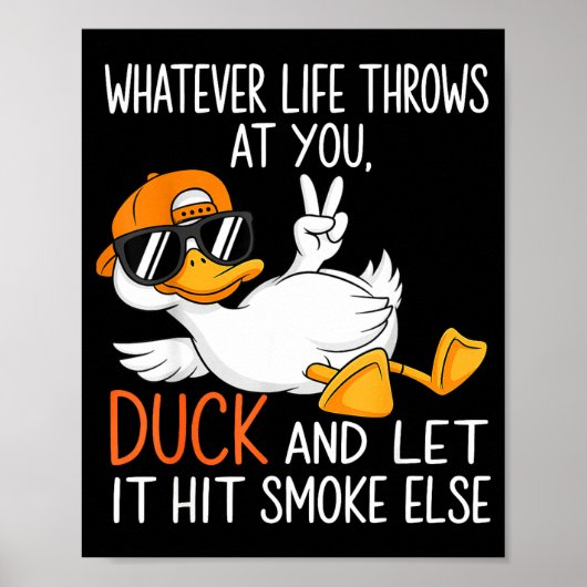 Poster Funny Duck Graphic Tees Men Women Funny Quote (Devant)