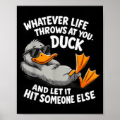 Poster Funny Duck Graphic Tees Men Women Teens Funny Quot (Devant)