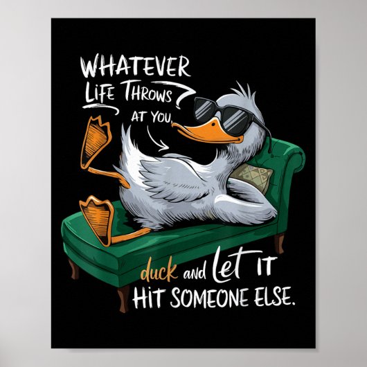 Poster Funny Duck Graphic Tees Men Women Teens Funny Quot (Devant)