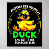 Poster Funny Duck Graphic Tees Men Women Teens Funny Quot (Devant)