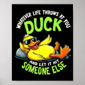 Poster Funny Duck Graphic Tees Men Women Teens Funny Quot (Devant)
