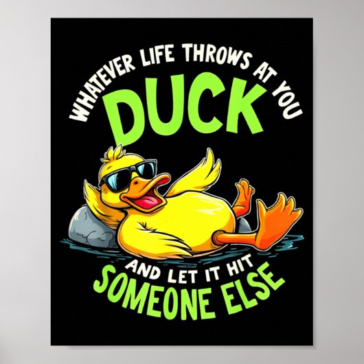 Poster Funny Duck Graphic Tees Men Women Teens Funny Quot (Devant)