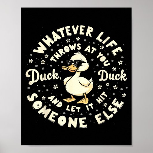 Poster Funny Duck Graphic Tees Men Women Teens Funny Quot (Devant)