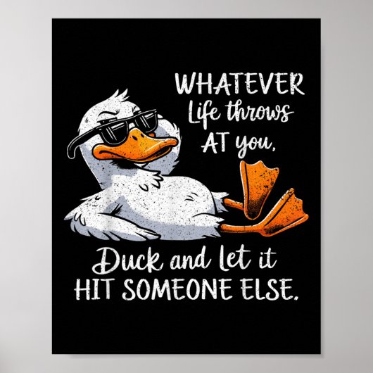 Poster Funny Duck Shirt Drôle Citation Tee - shirts Graph (Devant)