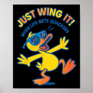 Poster Funny Duck Shirt Drôle Citation Tee - shirts Graph