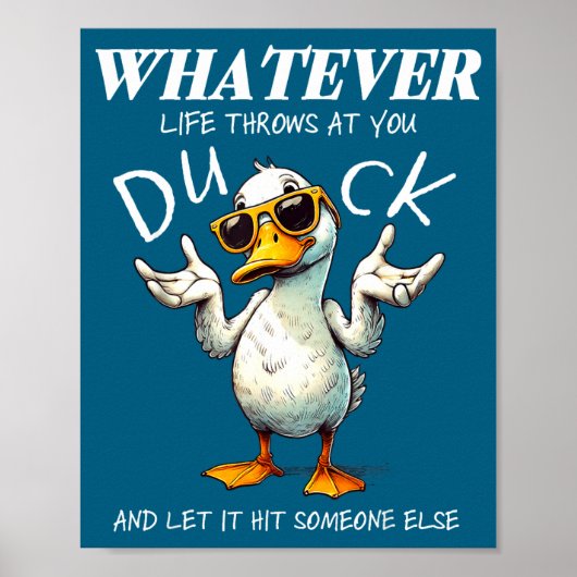 Poster Funny Duck Shirt Funny Quote Graphic Tees For Men  (Devant)