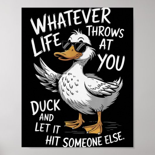 Poster Funny Duck Shirt Funny Quote Graphic Tees For Men  (Devant)