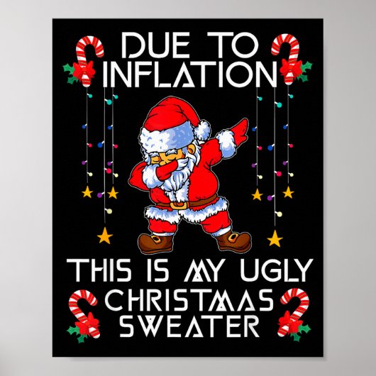 Poster Funny Due To Inflation This Is My Ugly Christmas S (Devant)