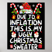 Poster Funny Due To Inflation This Is My Ugly Sweater For (Devant)