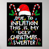 Poster Funny Due To Inflation Ugly Christmas Sweaters For (Devant)