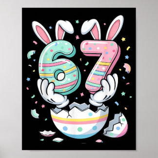 Poster Funny Easter 67 Six Seven Bunny Meme Men Women