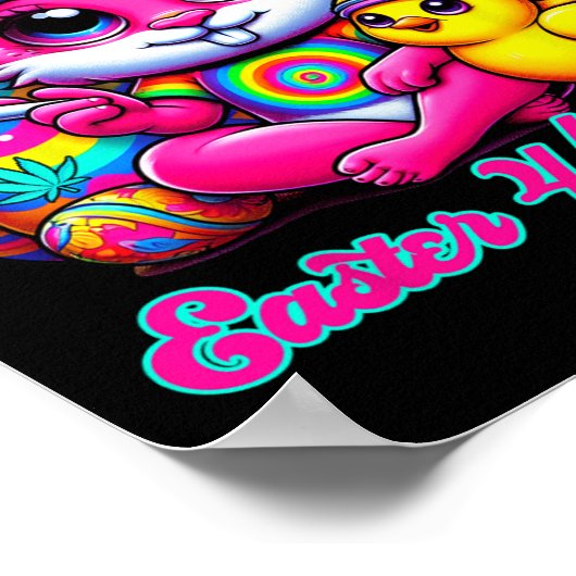 Poster Funny Easter Bunny Chick Smoking  (Coin)