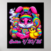 Poster Funny Easter Bunny Chick Smoking  (Devant)