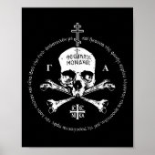 Poster Funny Eastern Orthodox Cross Skull Ic Xc Nika Jesu (Devant)