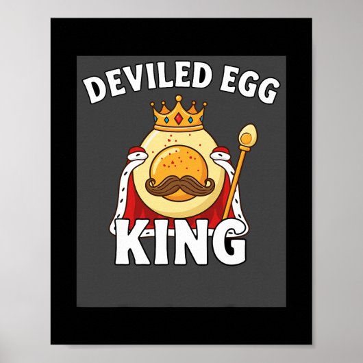 Poster Funny Egg Pun Easter Brunch Thanksgiving Deviled E (Devant)