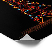 Poster Funny Electric Pylon Christmas Graphics Lights Lov (Coin)