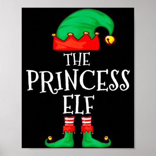 Poster Funny Elf Family Christmas Princess Elf Sweater Me (Devant)