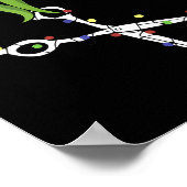 Poster Funny Elf Hands Hair Stylist Hairdresser Scissor B (Coin)