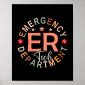 Poster Funny Emergency Department Tech Emergency Room Tec (Devant)