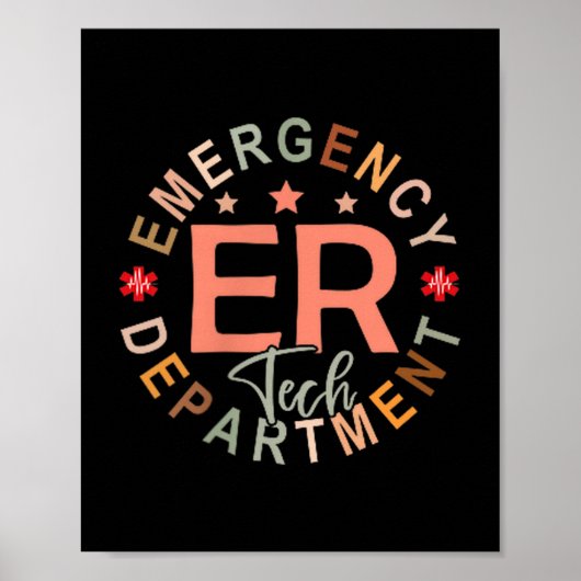 Poster Funny Emergency Department Tech Emergency Room Tec (Devant)