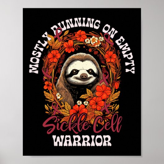 Poster Funny Empty Sloth Sickle Guerrier de cellule de fa (Devant)