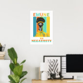 Poster Funny Emu Bird Pun - Emune à la Négativité (Bureau à domicile)