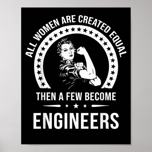 Poster Funny Engineer For All Women (Devant)