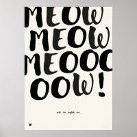 Funny English Cat Quote Art Print