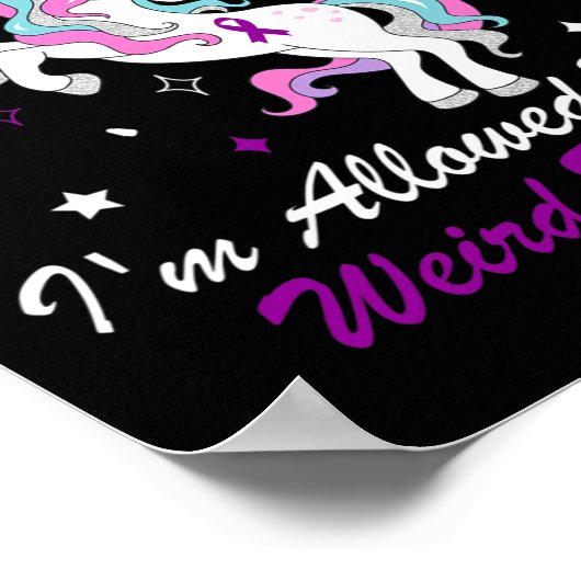 Poster Funny Epilepsie Sensibilisation Unicorn Purple J'A (Coin)