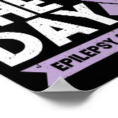 Poster Funny Epilepsy Awareness Seize The Day Ribbon (Coin)