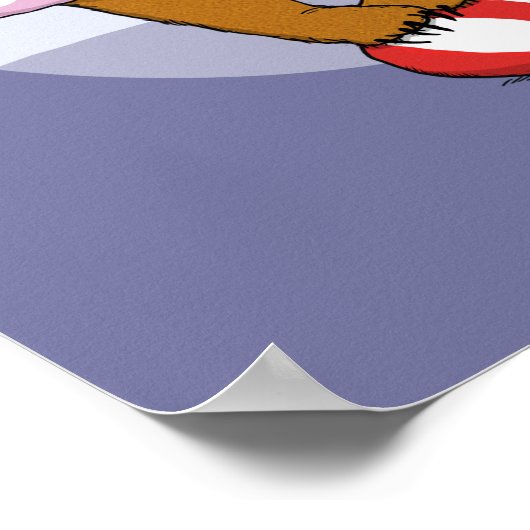 Poster Funny Express Ours Cirque Son Véritable Passion (Coin)