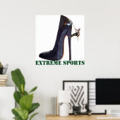 Poster Funny Extreme Sports - Escalade de chaussures (Bureau à domicile)