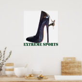 Poster Funny Extreme Sports - Escalade de chaussures (Cuisine)