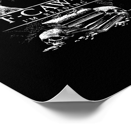 Poster Funny F-Caw-F Books Skulls Gothic (Coin)