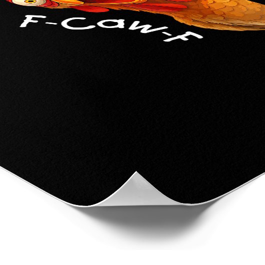 Poster Funny F-Caw-F Chicken F-Caw-F Chicken Creative Cas (Coin)