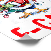 Poster Funny F-caw-f Chicken Humor Santa Rooster Christma (Coin)