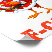 Poster Funny F-caw-f Chicken Humor Santa Rooster Christma (Coin)