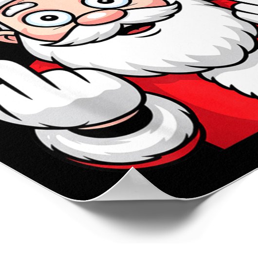 Poster Funny F-caw-f Santa Middle Finger Sarcastic Xmas P (Coin)