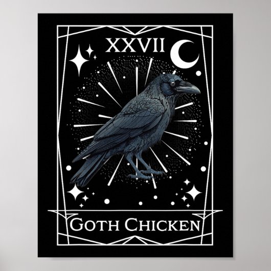 Poster Funny Fairycore Tarot Gothique Witchcraft Poulet D (Devant)