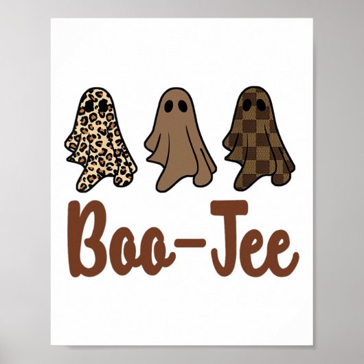 Poster Funny Fall Halloween Ghost Boujee Boo-jee Éffrayan (Devant)
