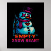 Poster Funny Family Christmas Empty Snow Heart Snowman Pr (Devant)