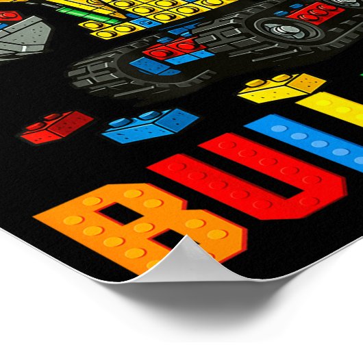 Poster Funny Family Master Builder Building Bricks Blocks (Coin)