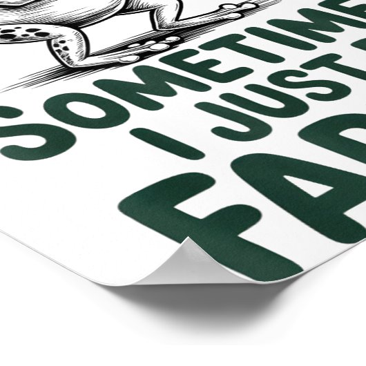 Poster Funny Farting Frog Fart Joke Sometimes I Just Be F (Coin)