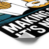 Poster Funny Fast Food Ison Tester Gift Retro Dad Tax (Coin)