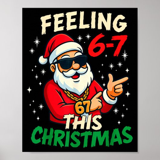 Poster Funny Feeling 67 This Christmas Six Seven Meme Kid (Devant)