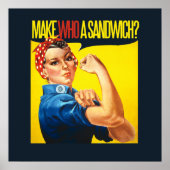 Poster Funny Feminist Rosie Riveter humour (Devant)